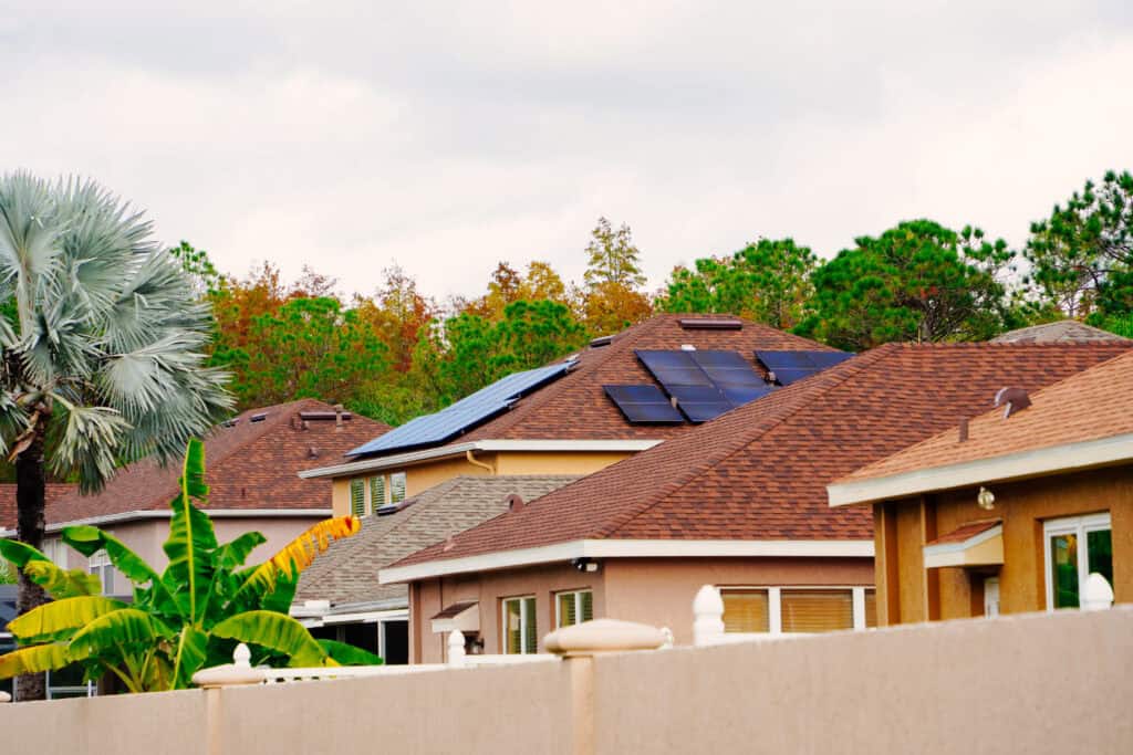 Old roofs on Florida homes